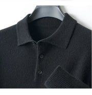Merino Wool Cardigans Men Lapel Pullover sweatshirt