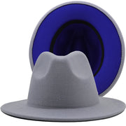 Two toned fedoras beige bottom Hat