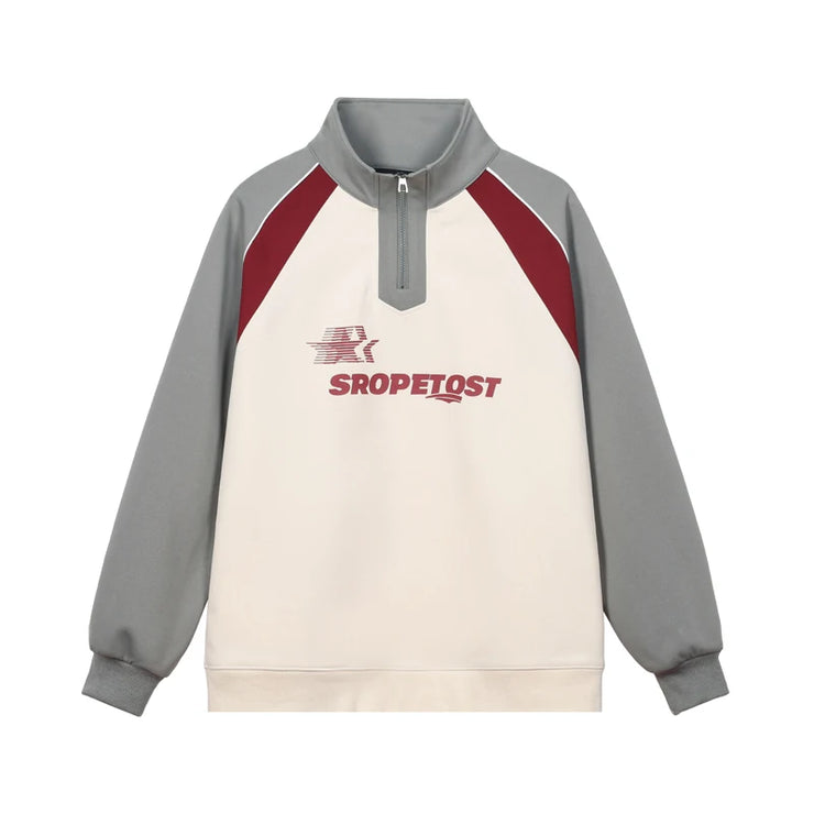 Men's High Street Half Zip Stand Up Sweatshirt