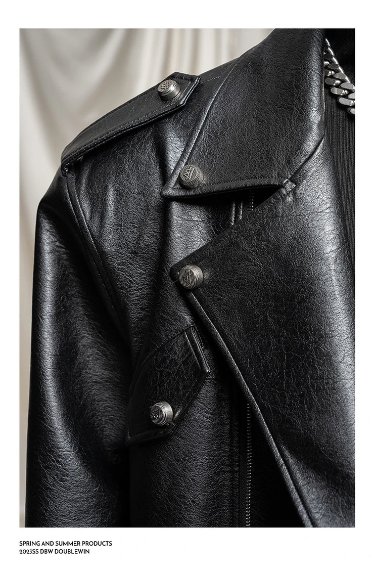 Men luxary Zipper Loose  European Fashiond jacket