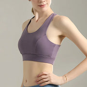 WOMENS SOLID ATHLETIC YOGA CROP TOP