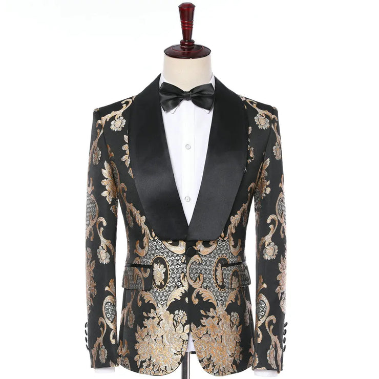 Men's  Single Breasted Shawl Lapel Wedding Tuxedo suit