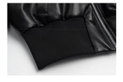 Pluffed Mauroicardi Black  Leather Jacket