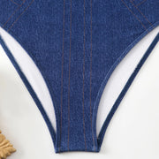 Women's Royal Blue Denim Suit