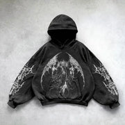 Men Vintage High Street Hooded Sweatshirt