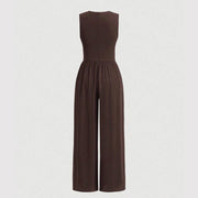 Mia Muse Women's Sleeveless  Jump Suit