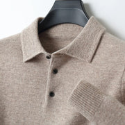 Merino Wool Cardigans Men Lapel Pullover sweatshirt