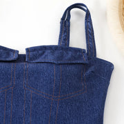 Women's Royal Blue Denim Suit