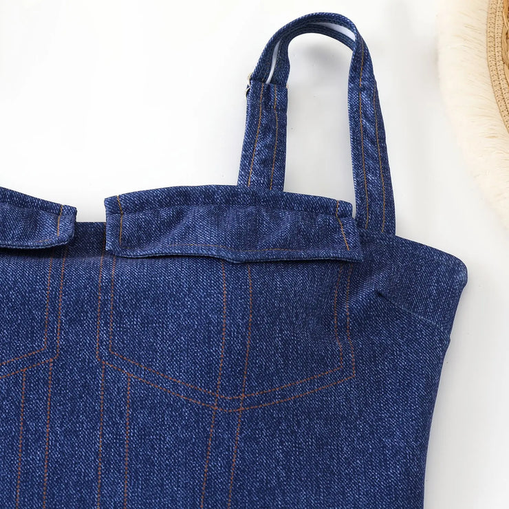 Women's Royal Blue Denim Suit