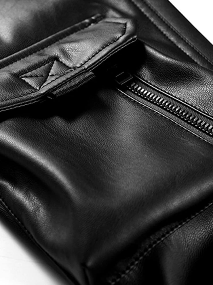 luxary pu leather bomber Techwear  jacket
