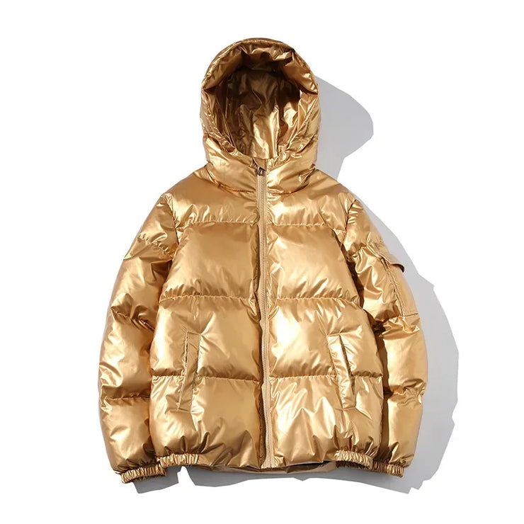 Women's Puffer Fashion Glossy Loose Thicken waterproof jacket