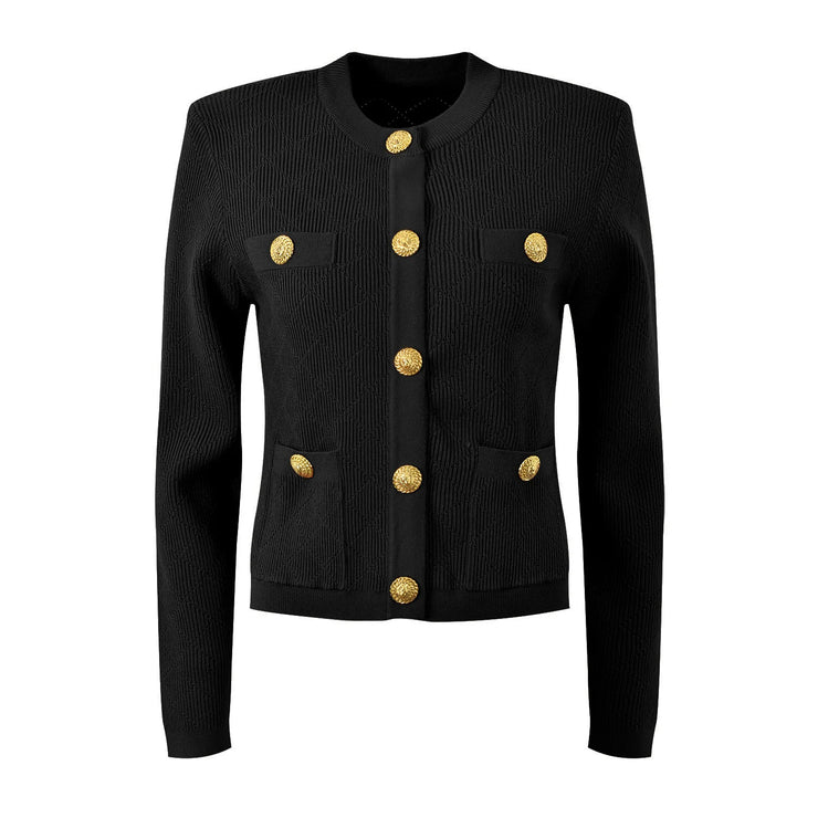 Luxury French  Commuter Round Neck Dress