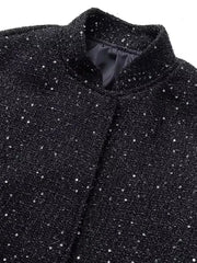 ZaZevity TRAF Women Shiny Sequin Jacket