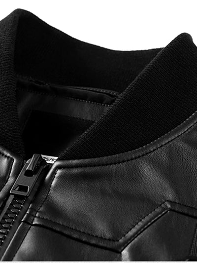 luxary pu leather bomber Techwear  jacket