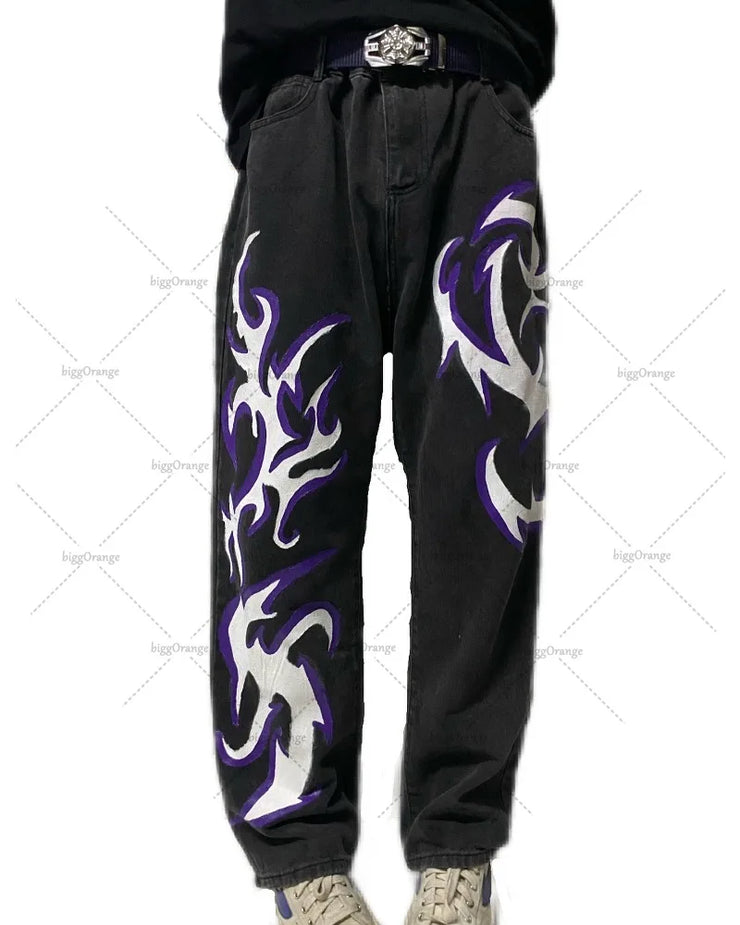 Street Hip-hop Personalized Versatile Multi-pocket Jeans