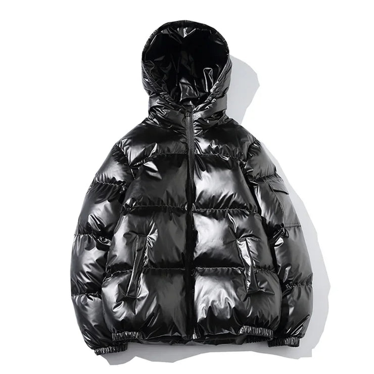 Women's Puffer Fashion Glossy Loose Thicken waterproof jacket