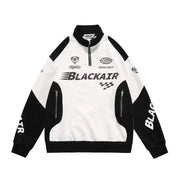High Quality American Retro Half Zipper Racing Suit
