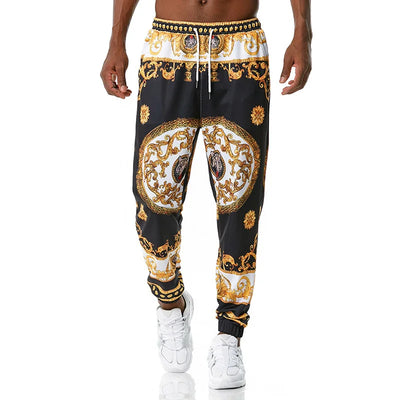 Men's Luxury Vintage flora print gym jogger