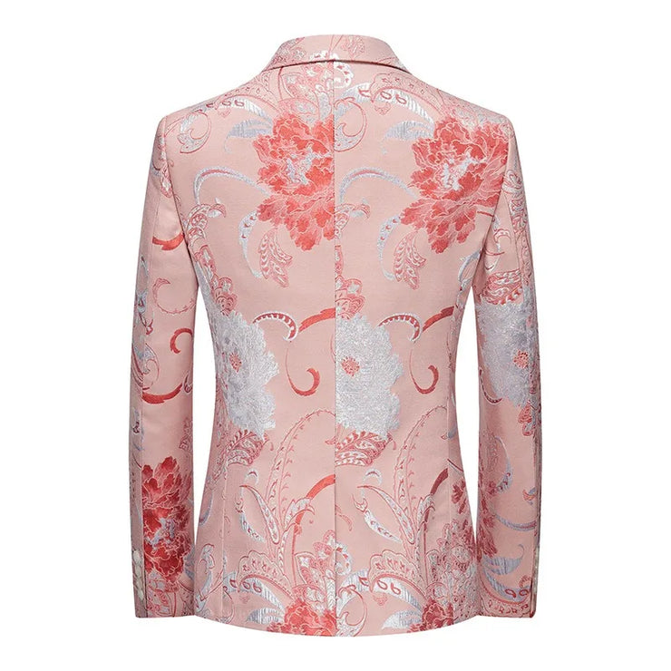 609 Host Emcee Wedding Groomsman Jacquard Two-piece Set