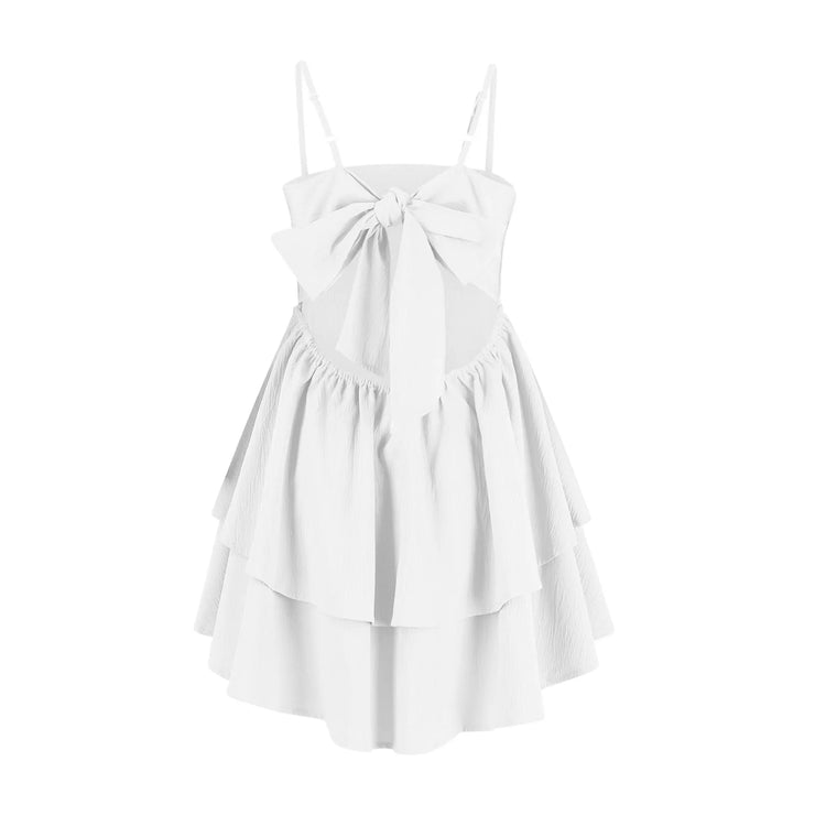 New Popular Backless Bow Suspender Dress