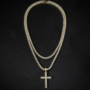 Hip Hop Iced Out Cross Pendant Necklace