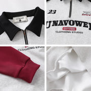 Men Polo Collar Streetwear Sweatshirt