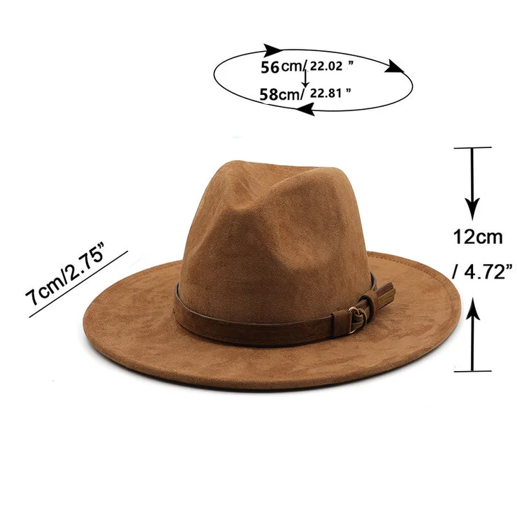 Natural Panama Soft Shaped Suede jazz Hat