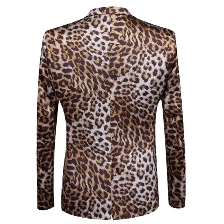 luxury velvet Leopard Printed suit