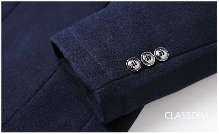 Men Woollen Trench Cashmere Jackets