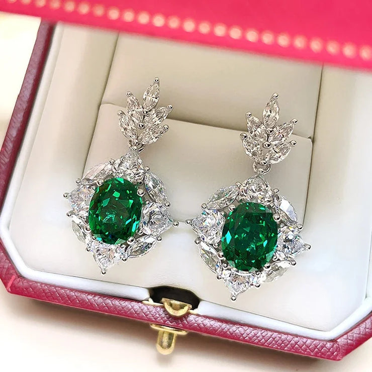 Gorgeous Green Cubic Zirconia Earrings