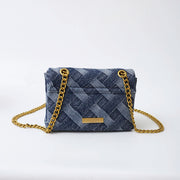 DESIGNER RETRO EAGLE HEAD CROSSBODY DENIM STYLE MESSENGER BAG