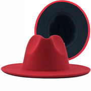 Two toned fedoras beige bottom Hat