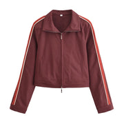 New Fall Side Stripe Long Sleeve Jacket and trouser