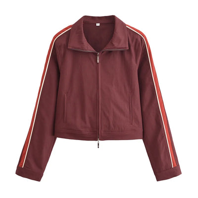 New Fall Side Stripe Long Sleeve Jacket and trouser