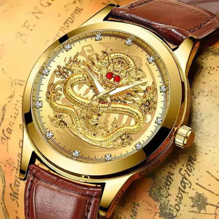 men's leisure belt quartz luminous watch