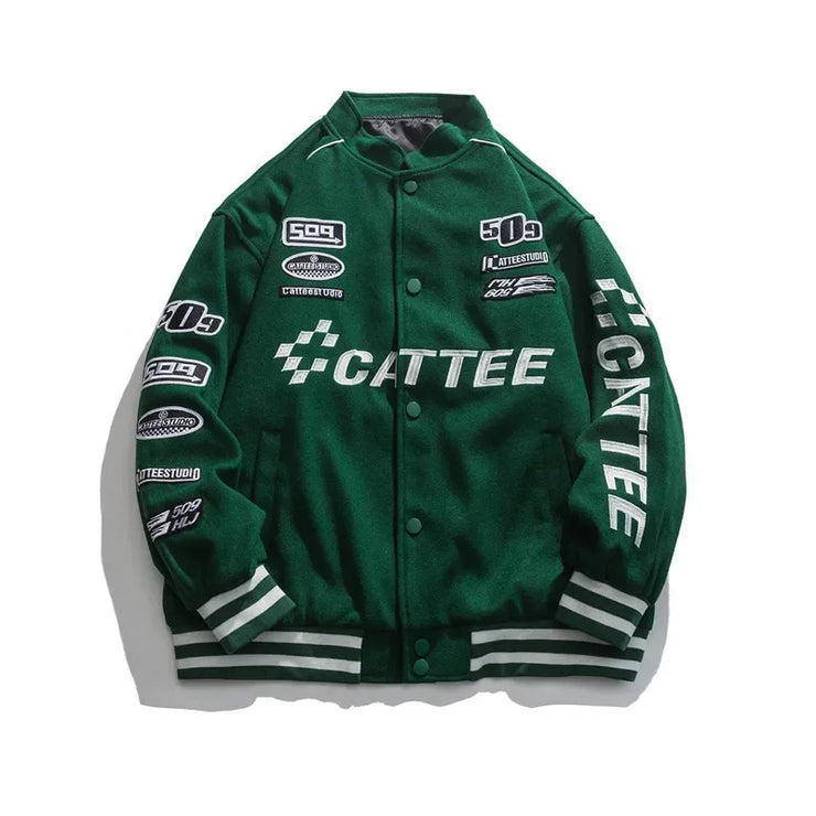 new American retro high street motorcycle jacket