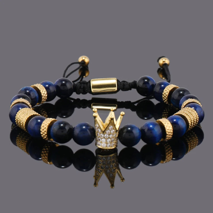 Luxury Natural Stone Beads Stainless Steel