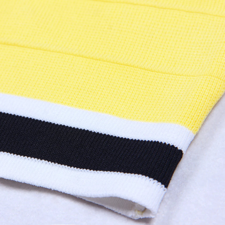 Luxury Short Sleeve Round Neck Stripe Slim Fit
