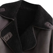 Luxury Thick Wool Blend Faux Leather Jackets