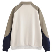 Men Polo Collar Streetwear Sweatshirt