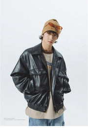 Mauroicardi  Vintage Cool Black Brown Soft leather jacket