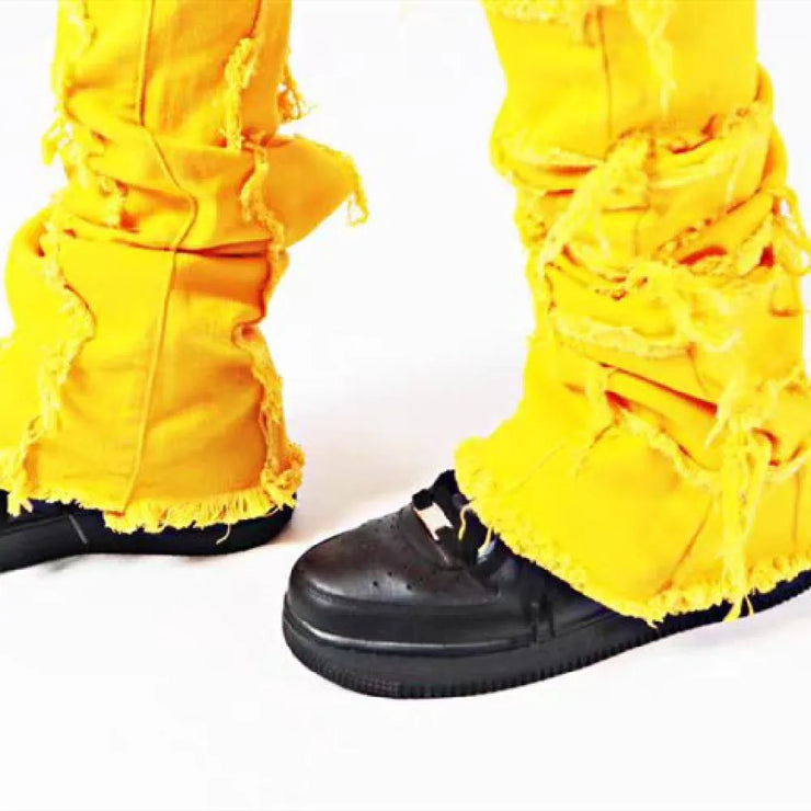 Vintage Punk Style Distressed Ankle Length Denim