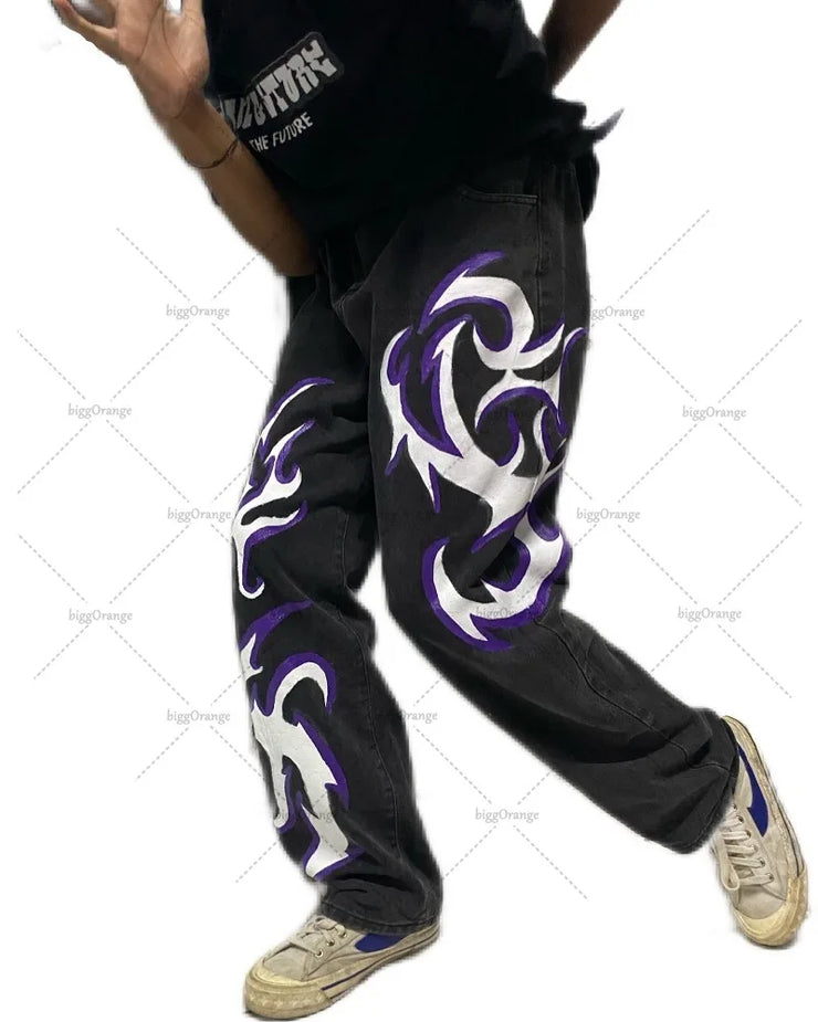 Street Hip-hop Personalized Versatile Multi-pocket Jeans
