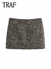 ANIMAL PRINT O NECK SINGLE BREASTED SHORT WOMEN SUIT