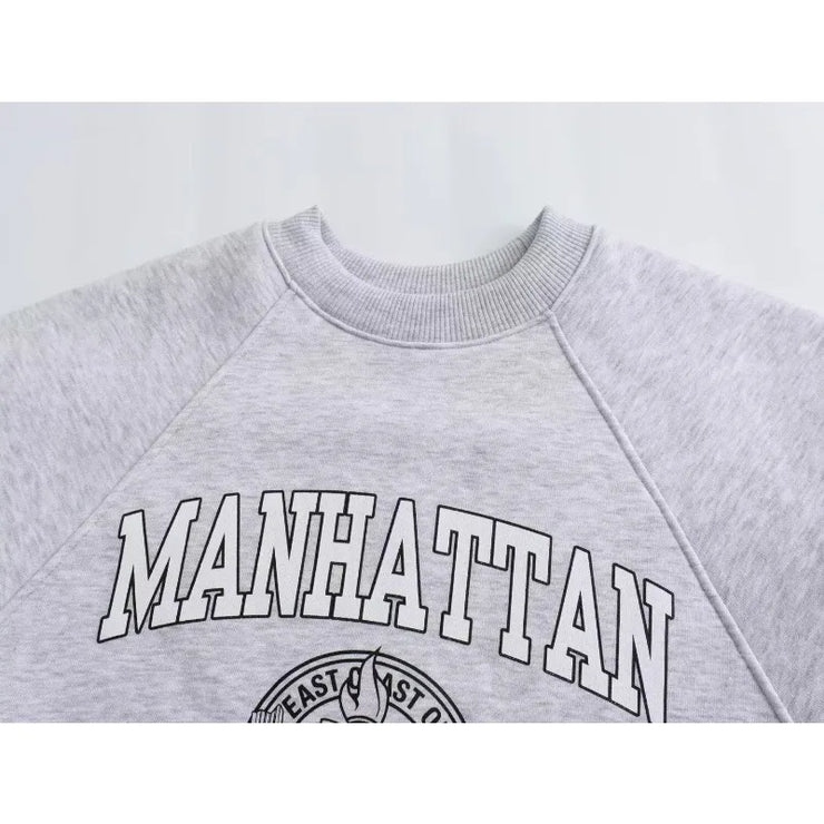 Printed Long Sleeve Sweatshirt / jogger