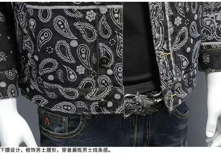 COWBOY OVERSIZED BUTTON BRANDED DENIM COAT