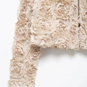 Women's Long Sleeve Flower Decorative Jacket