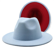 Two toned fedoras beige bottom Hat
