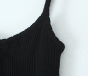 Women's Sexy Hollow Out Knit Sling Midi Dress