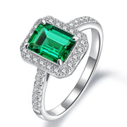 Elegant Square Green Fleece Ring